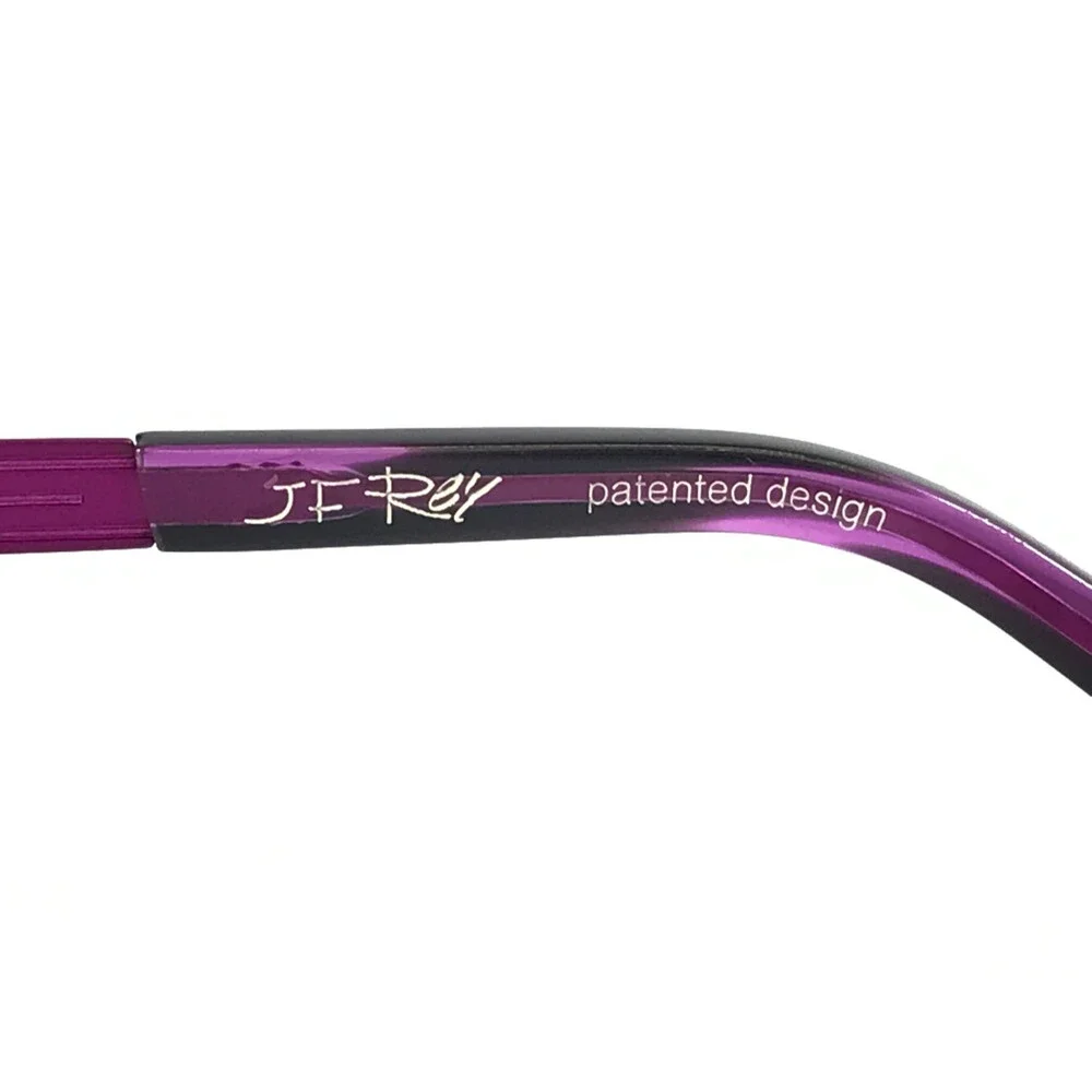 J.F. Rey Eyeglasses Frames JF2553 7575 Matte Purple Horn Rectangular 52-19-140